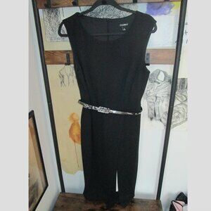 Roz & Ali Black Cocktail Dress with belt